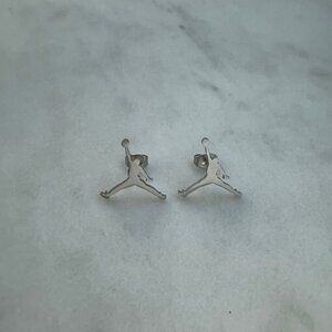 Jordan Jumpman Earrings (Silver) - Silver Studs